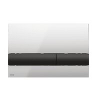 WC tlačítko Alcadrain Basic 17, chrom mat/černá lesk, M1712-8