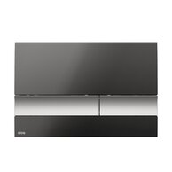 WC tlačítko Alcadrain Basic 17, černá lesk/chrom mat, M1728-2