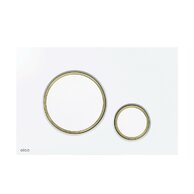 WC tlačítko Alcadrain Thin 7, bílá lesk/zlatá lesk, M775