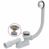 Sifon vanový Alcadrain kov, CLICK/CLACK se sníženou stavební výškou A507CKM