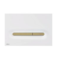 WC tlačítko Alcadrain Linka, bílá mat/zlatá mat, M1876-7