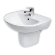 Umyvadlo Cersanit President 55, s otvorem, s přepadem, bílá, K08-007