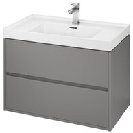 Nábytkový set Cersanit Crea 80, skříňka 80 pod umyvadlo šedá, umyvadlo Crea 80 nábytkové bílé