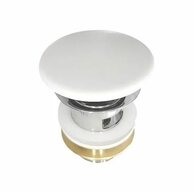 Uzávěr výpusti Cersanit Crea keramický, pro umyvadla s přepadem, bílá, K99-0223