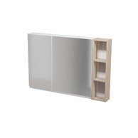 Nábytkový set Cersanit Moduo 120, skříňka 40 zrcadlová závěsná bílá, skříňka 60 zrcadlová závěsná bílá , skříňka 20 horní závěsná dub