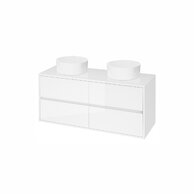 Crea 120 skříňka s deskou bílá, 2x Crea 38