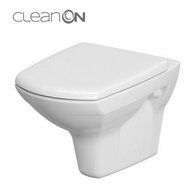 WC mísa Cersanit Carina závěsná bílá Clean On sedátko duroplast soft close easy off set 548, K701-033