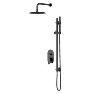 Sprchová souprava Cersanit Inverto vanová, sprchová, podomítková, 2 úchyty, černá zlatá set B261, S952‑006