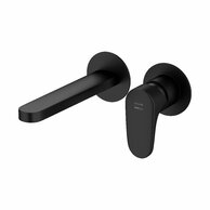 Baterie Cersanit Inverto umyvadlová podomítková, s montážním tělesem, bez výpusti, černá / zlatá páka, S951-296