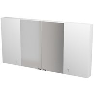 Nábytkový set Cersanit Larga 160, skříňka 40 zrcadlová závěsná bílá 2x, skříňka 40 závěsná horní s dvířky bílá 2x, úchytky chrom