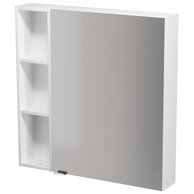 Nábytkový set Cersanit Larga 80, skříňka 60 zrcadlová závěsná bílá, skříňka 20 závěsná horní otevřená bílá