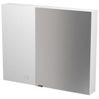 Nábytkový set Cersanit Larga 100, skříňka 60 zrcadlová závěsná bílá, skříňka 40 závěsná horní s dvířky bílá, úchytka chrom