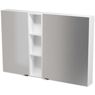 Nábytkový set Cersanit Larga 120, skříňka 60 zrcadlová závěsná bílá, skříňka 40 zrcadlová závěsná bílá, skříňka 20 závěsná horní otevřená bílá