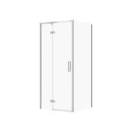 Sprchový kout Cersanit Larga 90x80x195 obdélníkový chrom s panty levý, set C102, S601-290