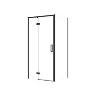 Sprchový kout Cersanit Larga 100x90x195 obdélníkový černý s panty levý, set C113, S601-313