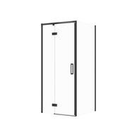 Sprchový kout Cersanit Larga 80x90x195 obdélníkový černý s panty levý, set C99, S601-301