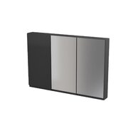Nábytkový set Cersanit Moduo 120, skříňka 40 zrcadlová závěsná antracitová 2x, skříňka 40 závěsná horní kašmír,