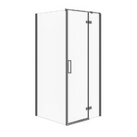 Sprchový kout Cersanit Jota 90x90x195 čiré sklo antracit pravý, S160-004