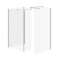 Sprchový kout Cersanit Mille 90x90x90x30x200 walk-in pevná stěna chrom set B806, S601-193