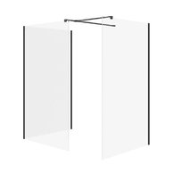 Sprchový kout Cersanit Mille 90x90x90x200 walk-in černý set B811, S601-198