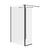 Sprchový kout Cersanit Mille 90x100x30x200 walk-in pohyblivá stěna černý set B801, S601-188