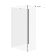 Sprchový kout Cersanit Mille 90x100x30x200 walk-in pevná stěna chrom set B798, S601-185