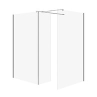 Sprchový kout Cersanit Mille 100x90x30x200 walk-in pevná stěna chrom set B802, S601-189
