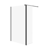 Sprchový kout Cersanit Mille 123x50x200 walk-in pohyblivá stěna černý set B795, S601-182