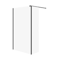 Sprchový kout Cersanit Mille 123x30x200 walk-in pevná stěna černý set B789, S601-176