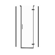 Sprchový kout Cersanit Jota 80x80x195 čiré sklo černý pravý, S160-011