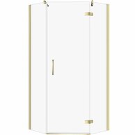 Sprchový kout Cersanit Jota 80x80x195 čiré sklo zlatý pravý, S160-017