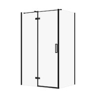 Sprchový kout Cersanit Jota 90x120x195 čiré sklo černý levý, S160-028