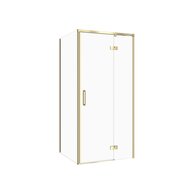 Sprchový kout Cersanit Larga 90x80x195 obdélníkový zlatý matný s panty levý, set C271, S601-465