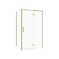 Sprchový kout Cersanit Larga 120x80x195 obdélníkový zlatý matný s panty levý, set C283, S601-472