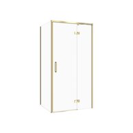 Sprchový kout Cersanit Larga 100x90x195 obdélníkový zlatý matný s panty levý, set C281, S601-489