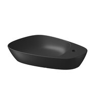 Umyvadlo Cersanit Kontra 60 na desku antracit mat nepravidelné s odkládacím prostorem s otvorem pro baterii, K682-016