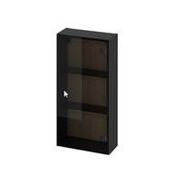 Skříňka Cersanit Werta 40 se skleněnými dvířky antracit, S1005-002