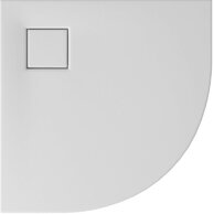 Sprchová vanička Cersanit Tako Slim 80x80x4 bílá matná čtvrtkruhová R55 sifon set B448, S932-155