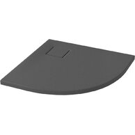 Sprchová vanička Cersanit Tako Slim 80x80x4 šedá čtvrtkruhová R55 sifon set B452, S932-159