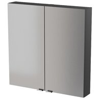 Nábytkový set Cersanit Larga 80, skříňka 40 zrcadlová závěsná antracitová 2x