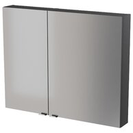 Nábytkový set Cersanit Larga 100, skříňka 40 zrcadlová závěsná antracitová, skříňka 60 zrcadlová závěsná antracitová