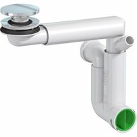 Sifon umyvadlový Cersanit prostorově úsporný s integrovanou výpustí pro nábytková umyvadla, S904-016