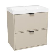 Nábytkový set Cersanit Atrato 60, skříňka 60 pod umyvadlo kašmír, umyvadlo Moduo 60 nábytkové bílé