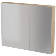 Nábytkový set Cersanit City 100, skříňka 60 zrcadlová dub, skříňka 40 zrcadlová dub
