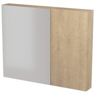 Nábytkový set Cersanit City 100, skříňka 60 zrcadlová dub, skříňka 40 závěsná horní s dvířky dub.