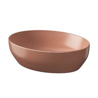 Umyvadlo Cersanit Farva 50 na desku oválné, cihlová mat, K712-016