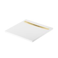 Sprchová vanička Cersanit Kontra 90x90 čtvercová, bílá ,kryt zlatý, S207-001