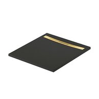 Sprchová vanička Cersanit Kontra 100x90 obdélníková, černá ,kryt zlatý, S207-029