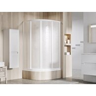 Sprchový kout Ravak Supernova SKCP4 Sabina 80x80 čtyřdílný čtvrtkruhový snížený, bílá/pearl, 31144V10011