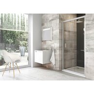 Sprchový kout Ravak Blix BLDP2/BLPS 100x80 rohový, satin/transparent